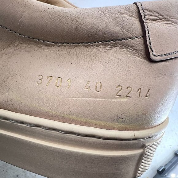 Woman By Common Projects 3701 Achilles Women Size EU 40 US 10 Pink Leather Shoes - Picture 14 of 15